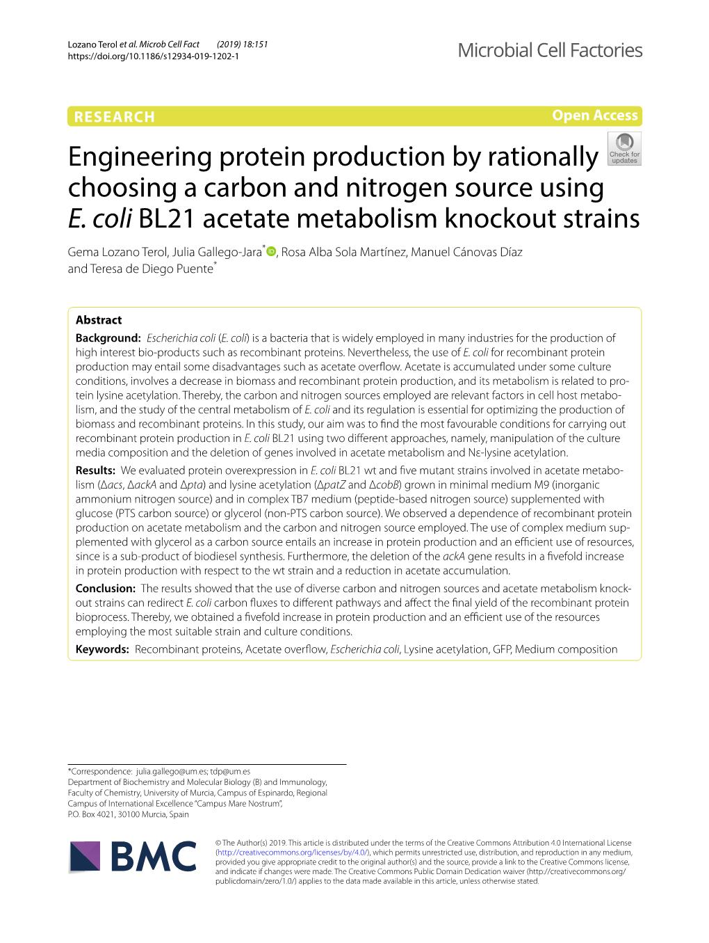 Engineering Protein Production by Rationally Choosing a Carbon and Nitrogen Source Using E