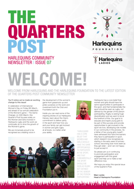 Harlequins Community Newsletter | Issue 07