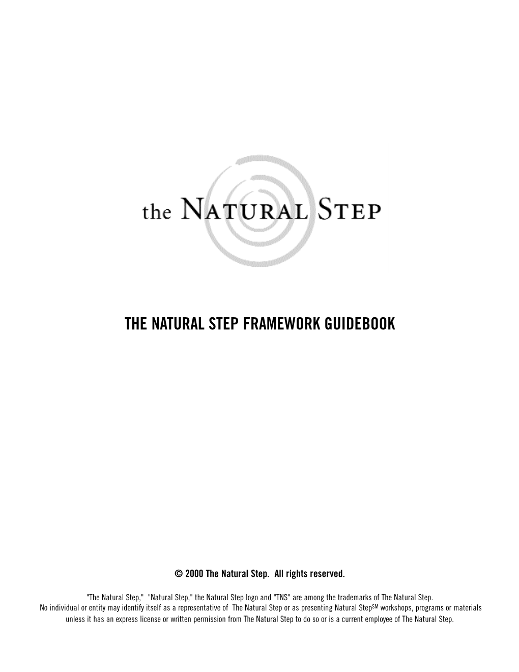 The Natural Step Framework Guidebook