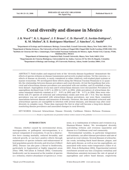 Coral Diversity and Disease in Mexico