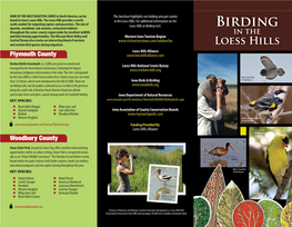 Birding Area Per County Found in Iowa’S Loess Hills