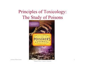 Principles of Toxicology: the Study of Poisons