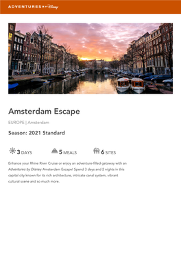 AMSTERDAM ESCAPE Europe | Amsterdam