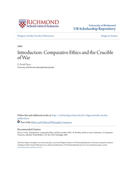 Comparative Ethics and the Crucible of War G