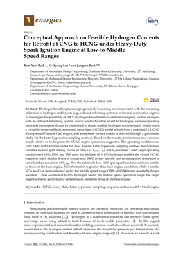 Conceptual Approach on Feasible Hydrogen Contents for Retroﬁt of CNG to HCNG Under Heavy-Duty Spark Ignition Engine at Low-To-Middle Speed Ranges