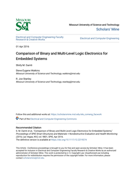 Comparison of Binary and Multi-Level Logic Electronics for Embedded Systems