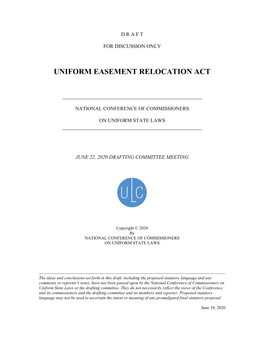 Uniform Easement Relocation Act Draft