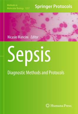 Sepsis Diagnostic Methods and Protocols M ETHODS in MOLECULAR BIOLOGY