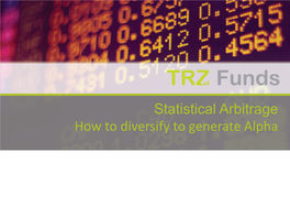 Statistical Arbitrage Trading: How to Diversify to Generate Alpha