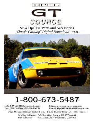NEW Opel GT Parts and Accessories “Classic Catalog” Digital Download V1.0
