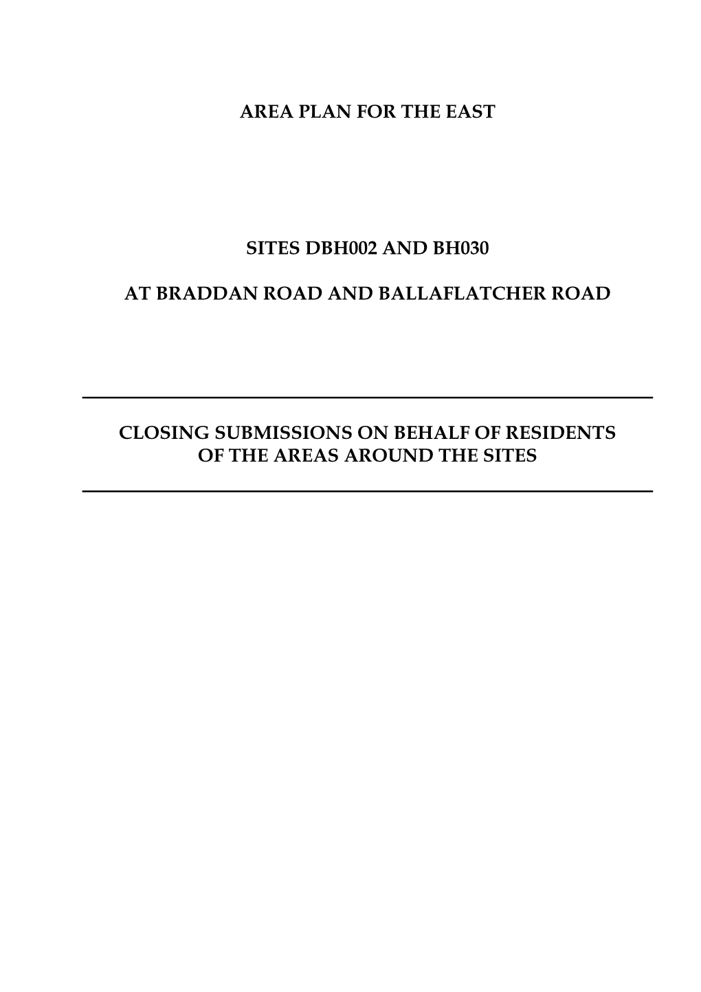 Residents of Braddan Road & Ballafletcher Road