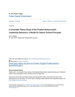 A Grounded Theory Study of the Prophet Muhammad's Leadership