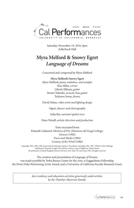 Myra Melford & Snowy Egret Language of Dreams