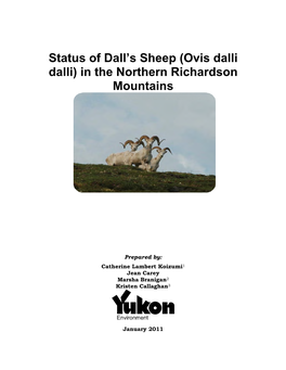 Status of Dall Sheep