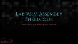 ARM Assembly Shellcode from Zero to ARM Assembly Bind Shellcode