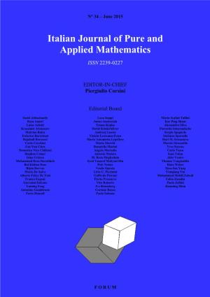 Italian Journal of Pure and Applied Mathematics
