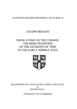 Jacopo Bisagni from Atoms to the Cosmos: the Irish