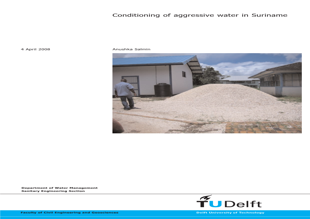 Conditioning of Aggressive Water in Suriname