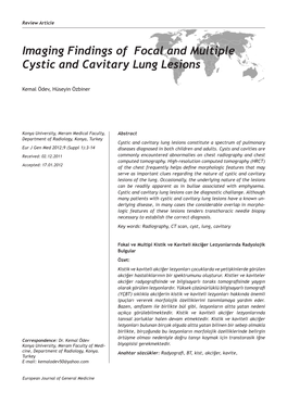 Imaging Findings of Focal and Multiple Cystic and Cavitary Lung Lesions
