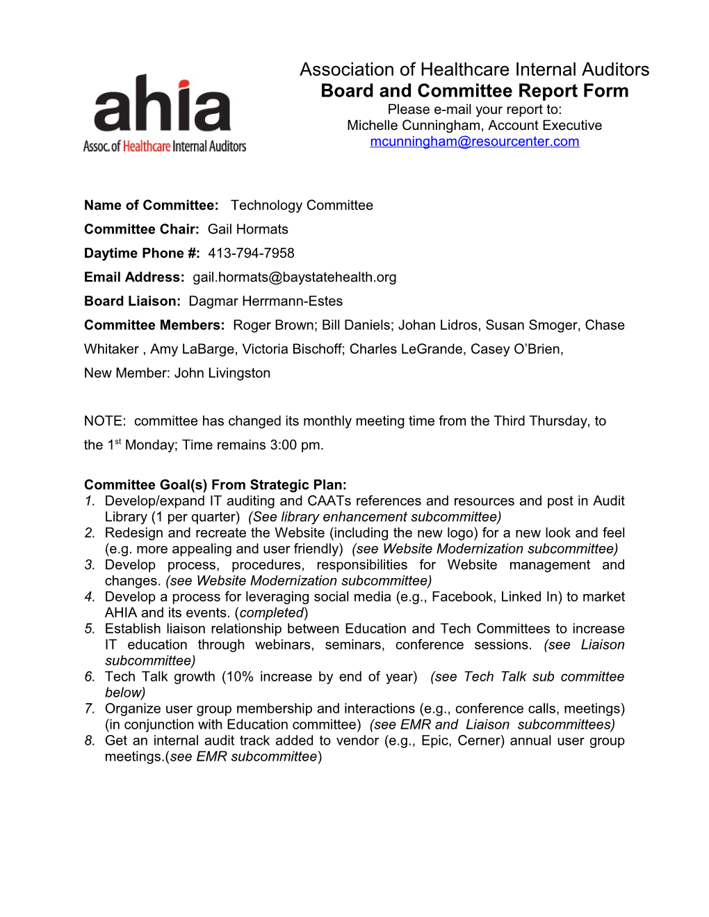 AHIA Board Report s1