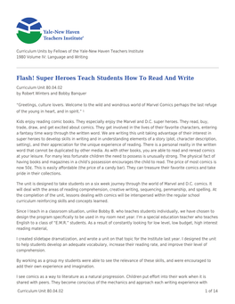 Super Heroes Teach Students How to Read and Write