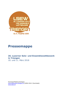 Pressemappe 26. LSEW 2018 in Triengen