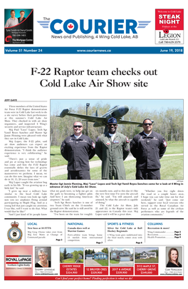 F-22 Raptor Team Checks out Cold Lake Air Show Site