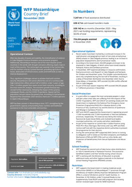 WFP Mozambique Country Brief