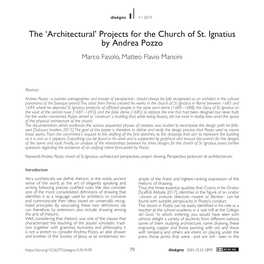 Projects for the Church of St. Ignatius by Andrea Pozzo Marco Fasolo, Matteo Flavio Mancini