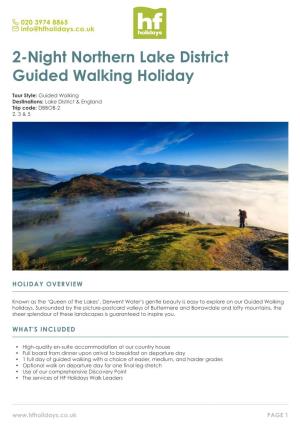 2-Night Northern Lake District Guided Walking Holiday