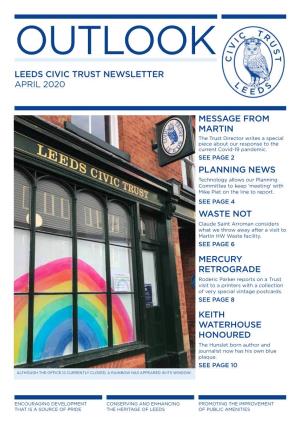 Leeds Civic Trust Newsletter April 2020 Message From