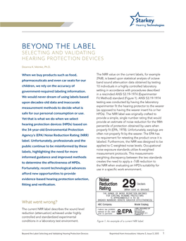 Selecting and Validating Hearing Protection Devices