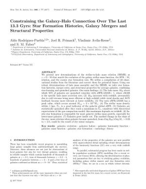 Constraining the Galaxy-Halo Connection Over the Last 13.3 Gyrs: Star Formation Histories, Galaxy Mergers and Structural Properties