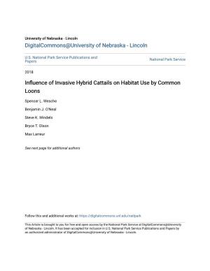 Influence of Invasive Hybrid Cattails on Habitat Use by Common Loons