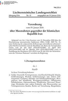 Liechtensteinisches Landesgesetzblatt Jahrgang 2016 Nr