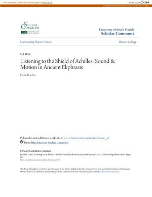 Listening to the Shield of Achilles: Sound & Motion in Ancient Ekphrasis