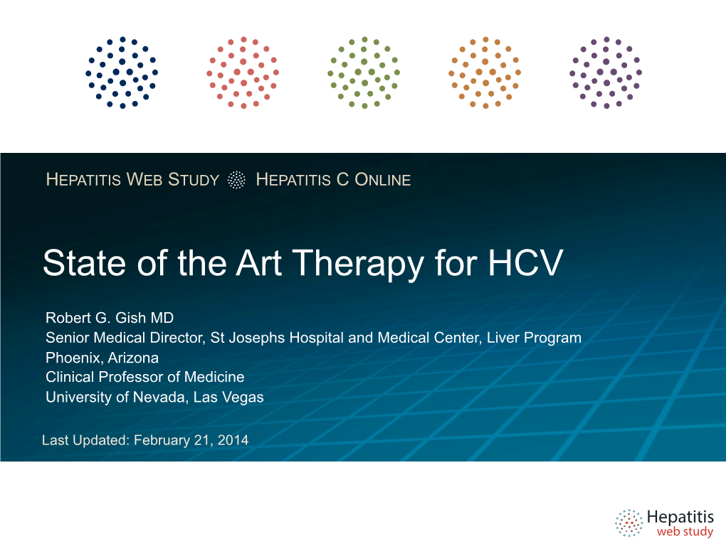 State of the Art Therapy for HCV