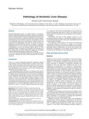 Pathology of Alcoholic Liver Disease