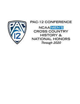 Pac-12 Conference Ncaa Men's Cross Country History
