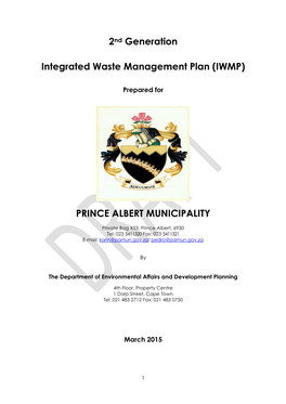 2Nd Generation Integrated Waste Management Plan (IWMP)