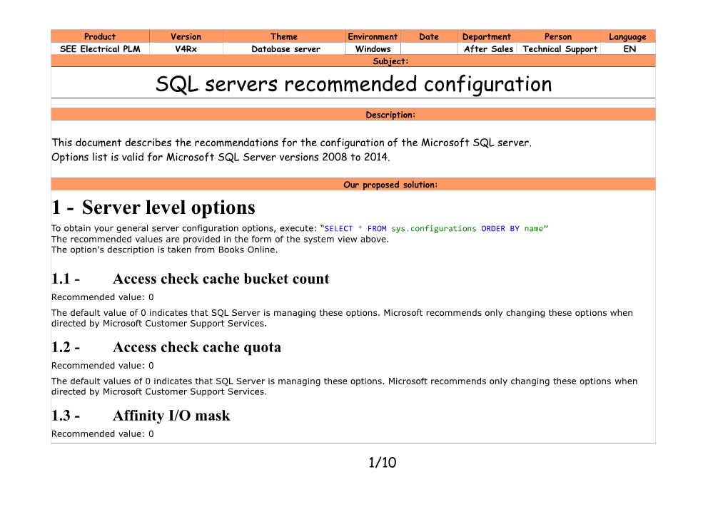 Affinity Mask Recommended Value: 0 to Carry out Multitasking, Microsoft Windows 2000 and Windows Server 2003 Sometimes Move Process Threads Among Different Processors