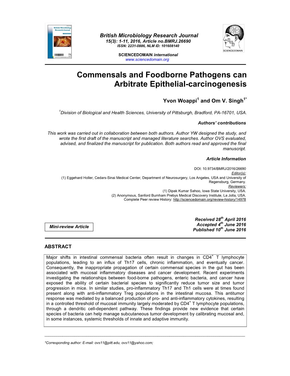 Commensals and Foodborne Pathogens Can Arbitrate Epithelial-Carcinogenesis