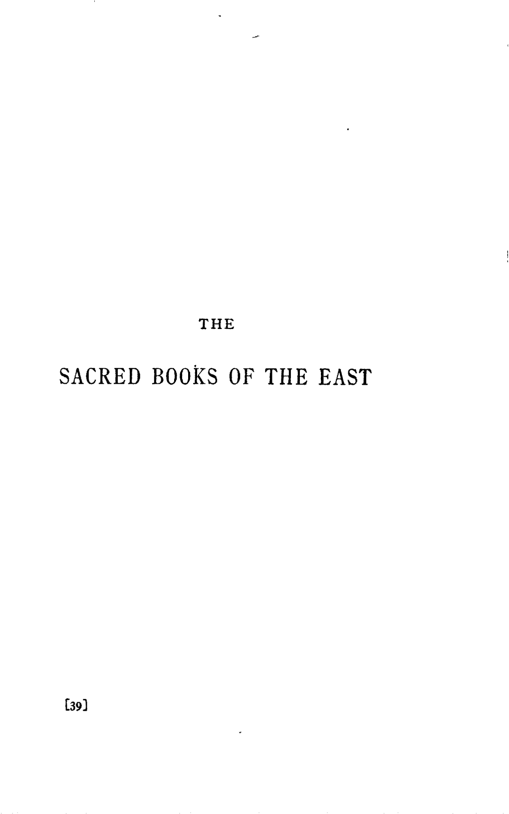 SACRED Books of the EAST