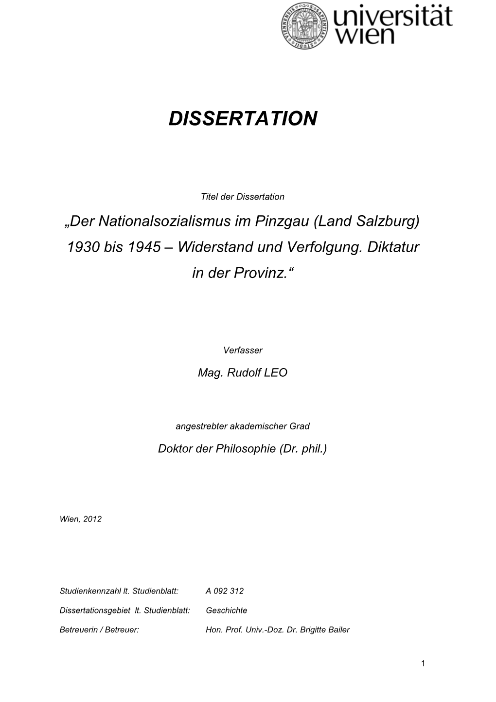 Dissertation