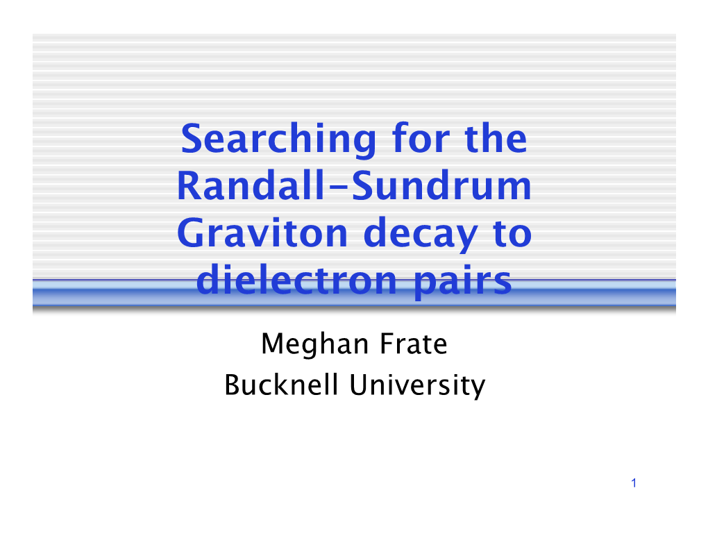 Searching for the Randall-Sundrum Graviton Decay to Dielectron Pairs