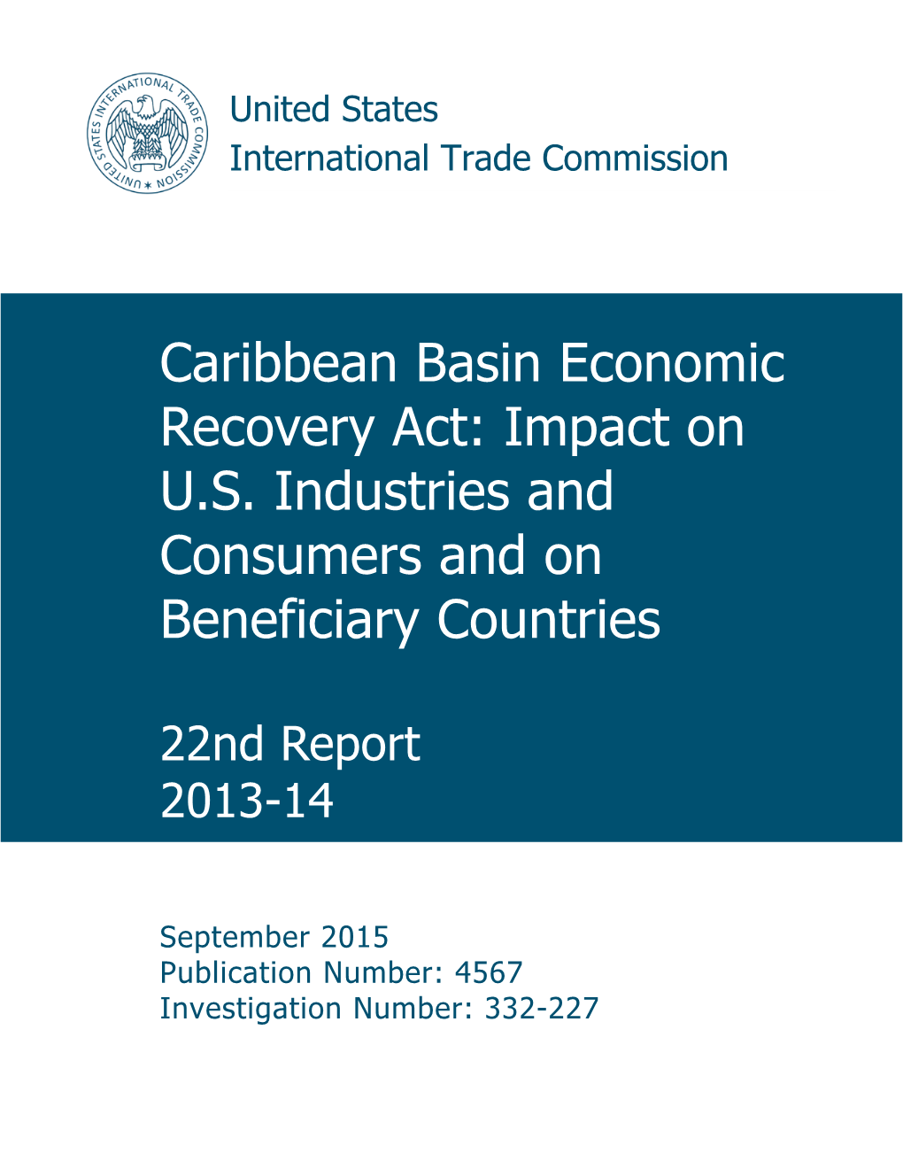 Caribbean Basin Economic Recovery Act: Impact on U.S