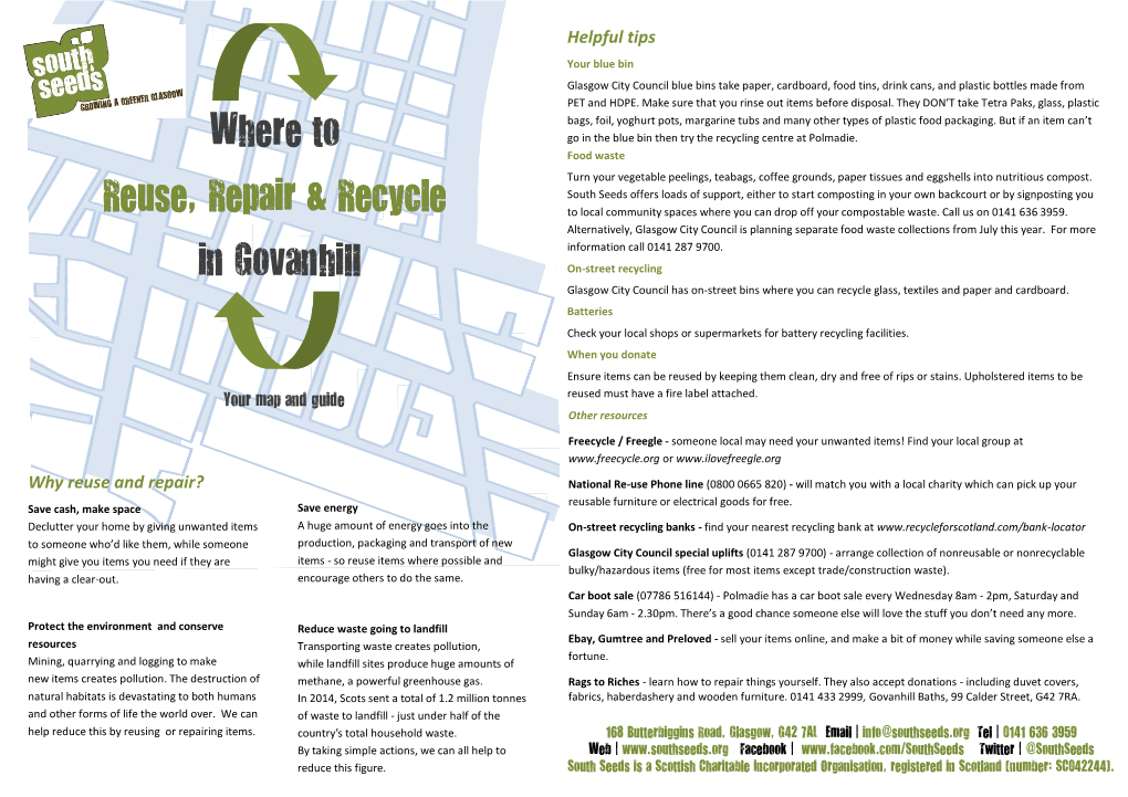 Where to Reuse, Repair & Recycle in Govanhill