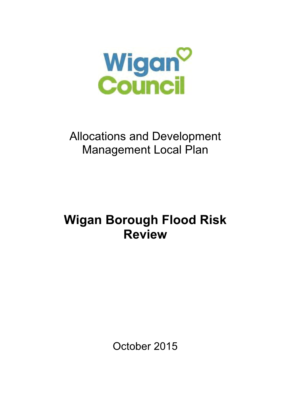 Wigan Borough Flood Risk Review