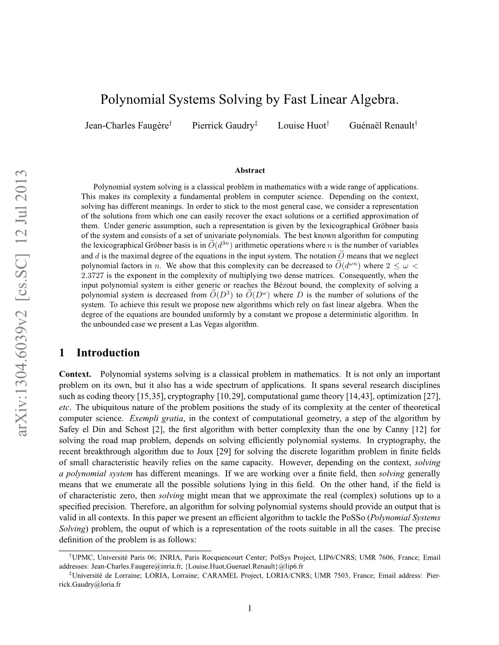 Polynomial Systems Solving by Fast Linear Algebra
