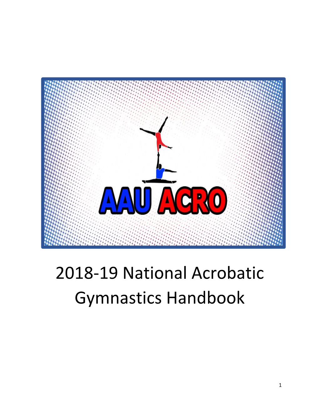 2018-19 National Acrobatic Gymnastics Handbook